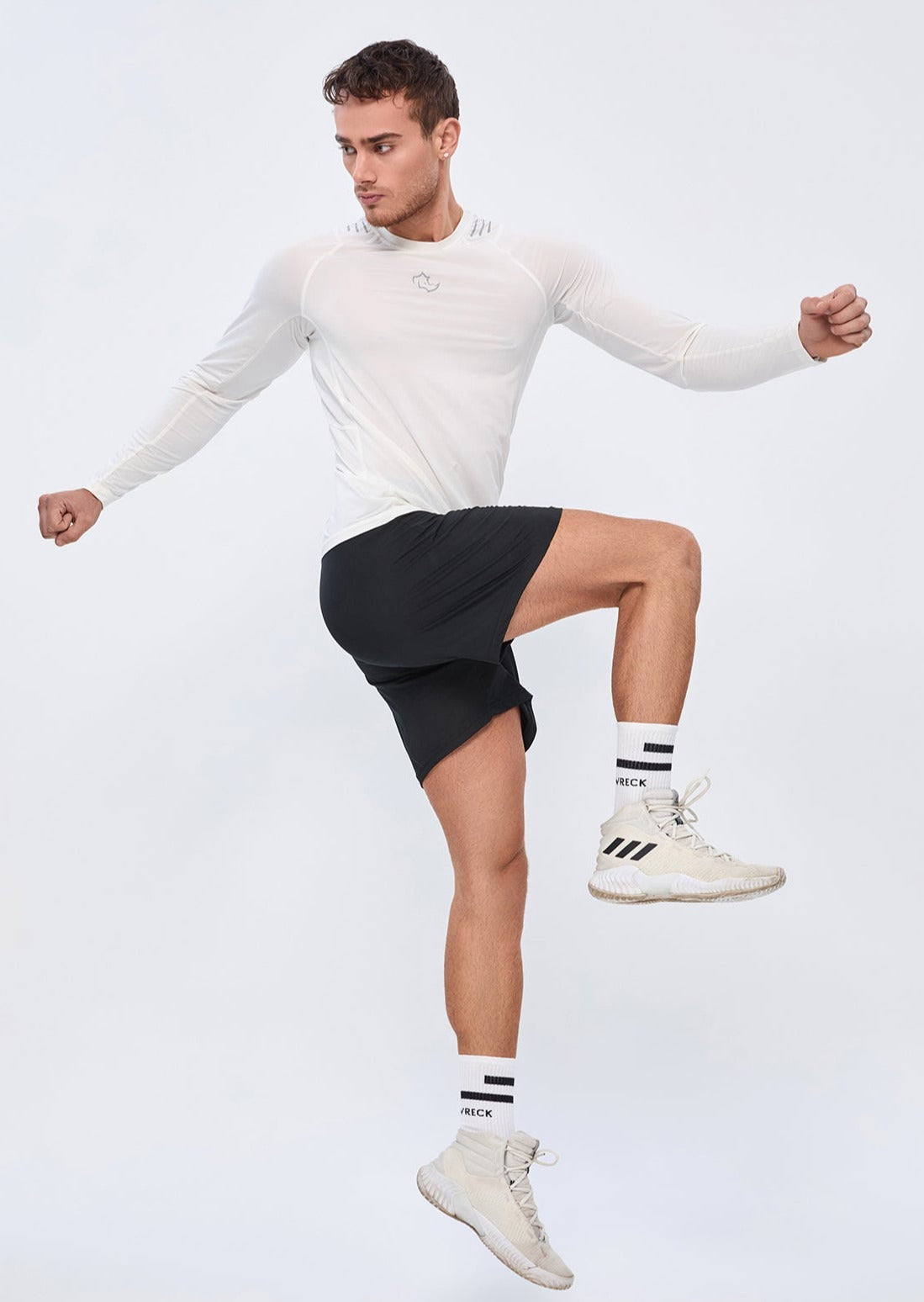 COMPRESSION FIT Long Sleeve CORE LONG SLEEVE - COCONUT WHITE