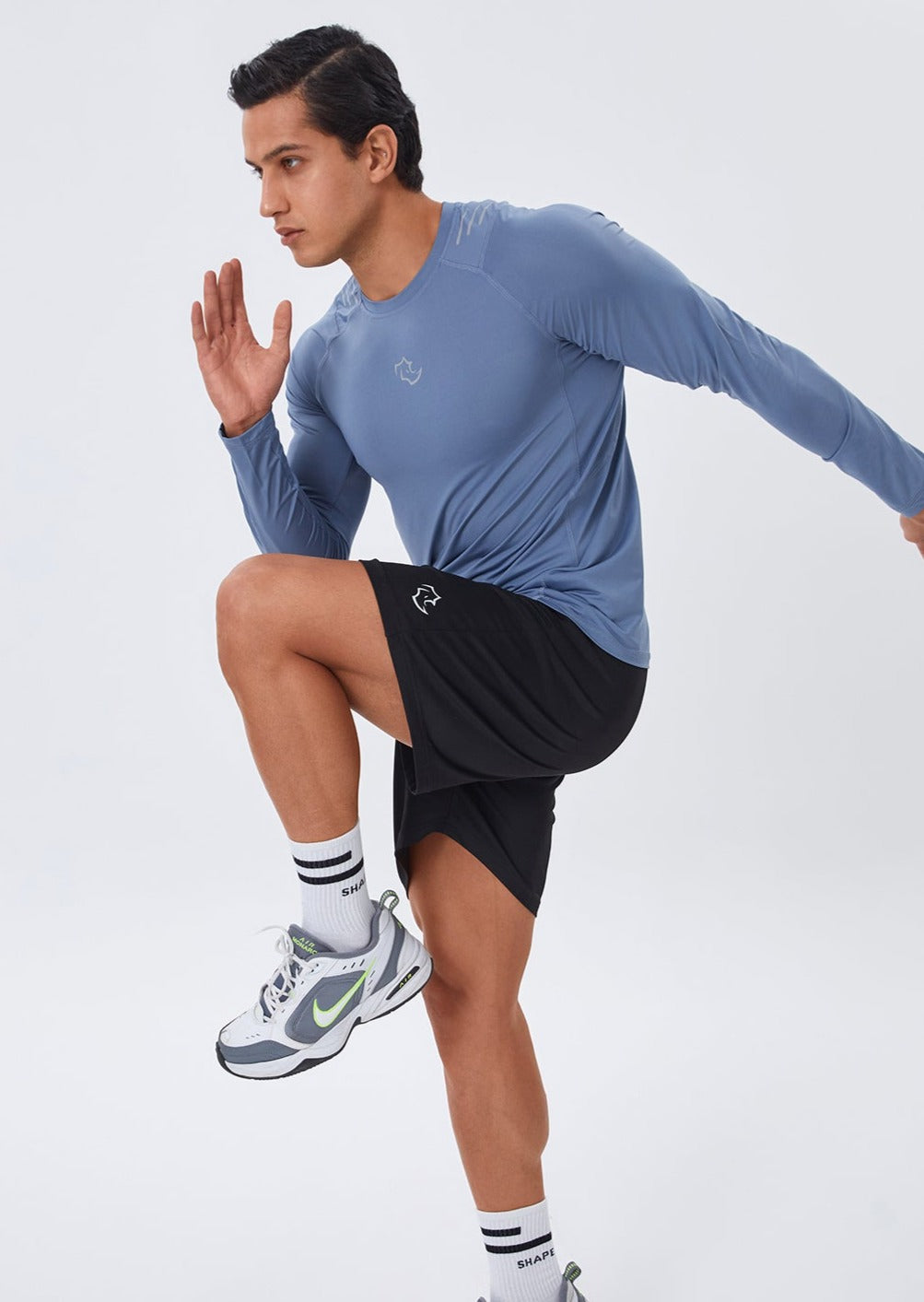 COMPRESSION FIT Long Sleeve CORE LONG SLEEVE - STONE BLUE