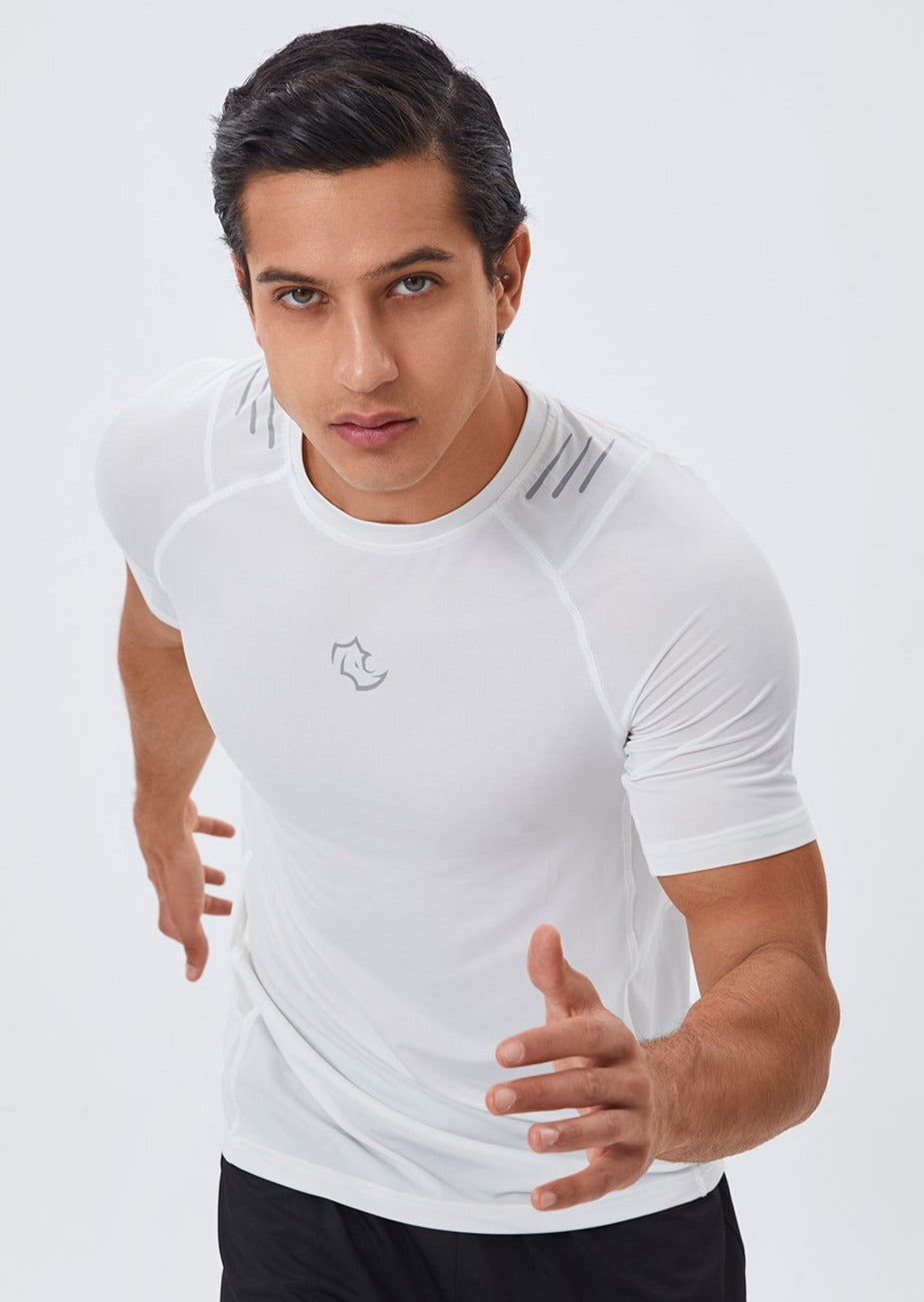 COMPRESSION FIT Tshirts CORE TEE - COCONUT WHITE