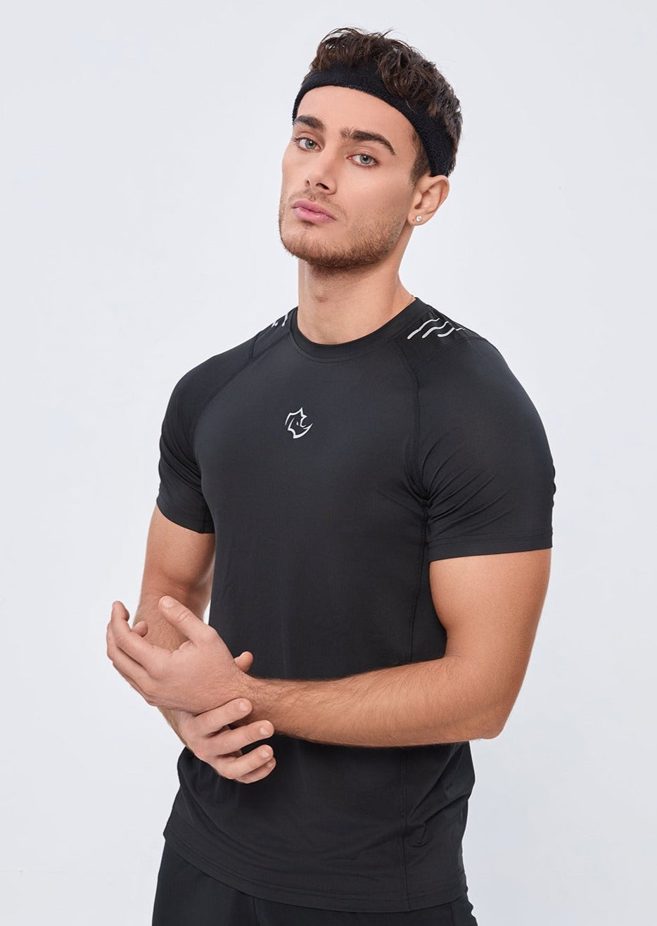 COMPRESSION FIT Tshirts CORE TEE - MIDNIGHT BLACK