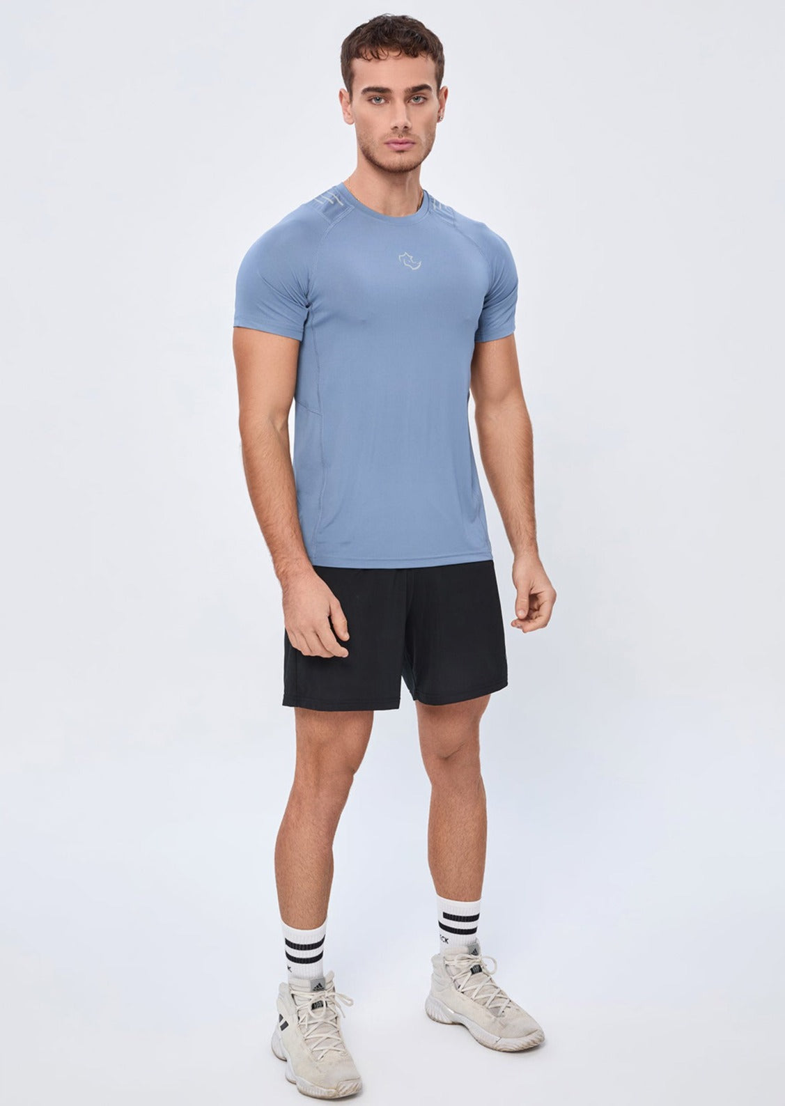 COMPRESSION FIT Tshirts CORE TEE - STONE BLUE