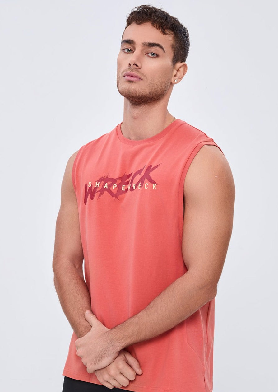 SLIM FIT Tank WRECK TANK - BURNT ORANGE