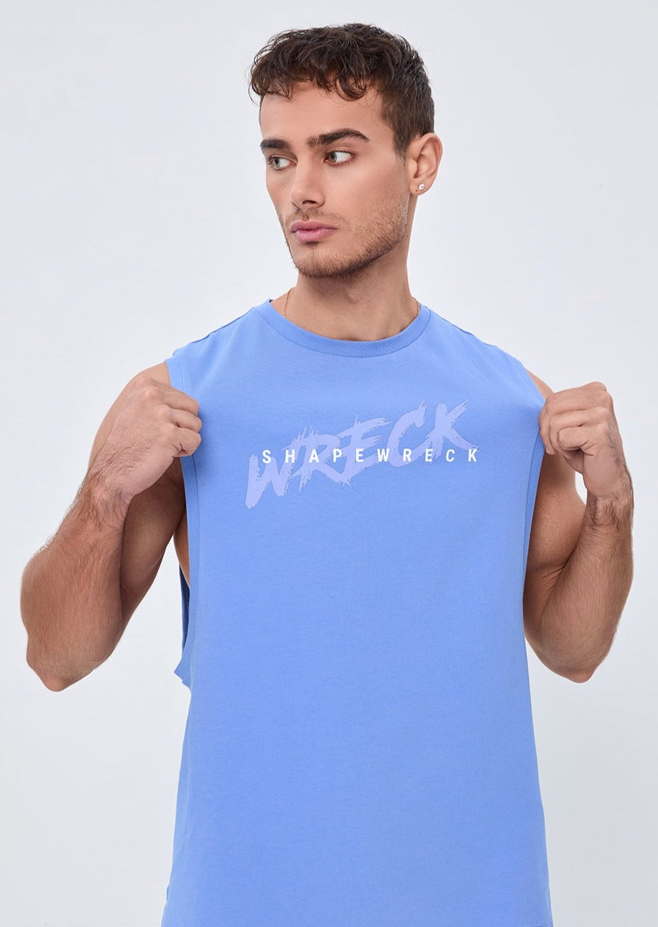 SLIM FIT Tank WRECK TANK - PERSIAN BLUE