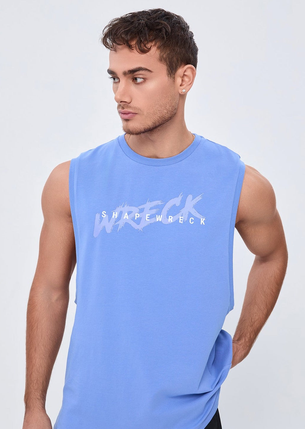 SLIM FIT Tank WRECK TANK - PERSIAN BLUE