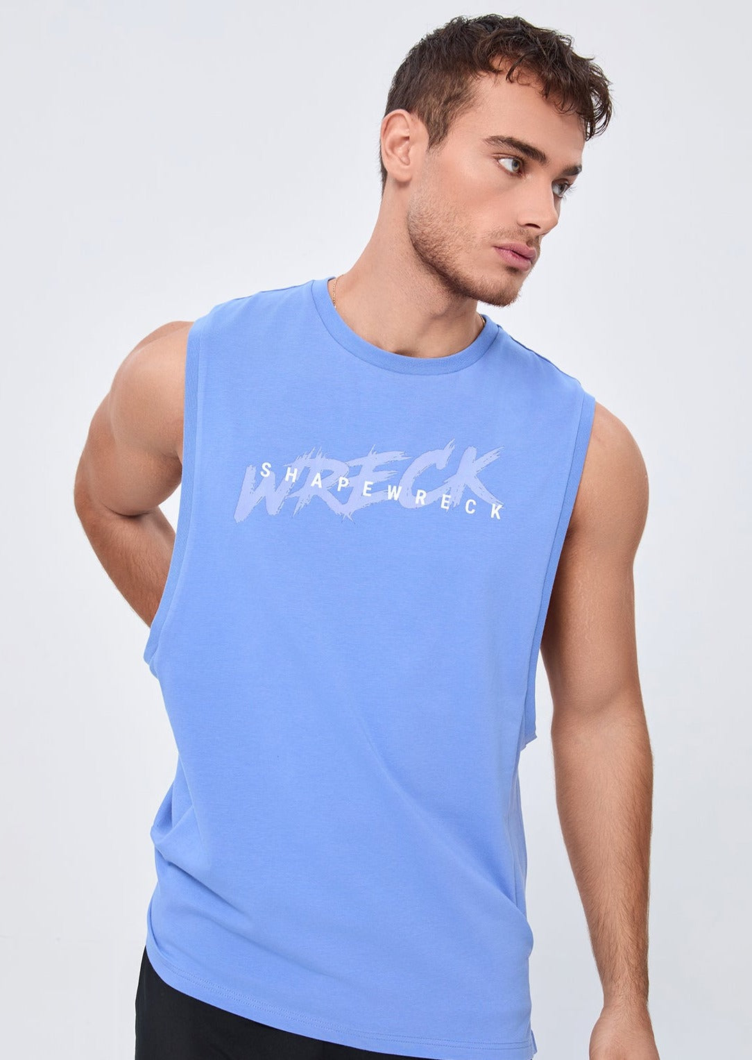 SLIM FIT Tank WRECK TANK - PERSIAN BLUE