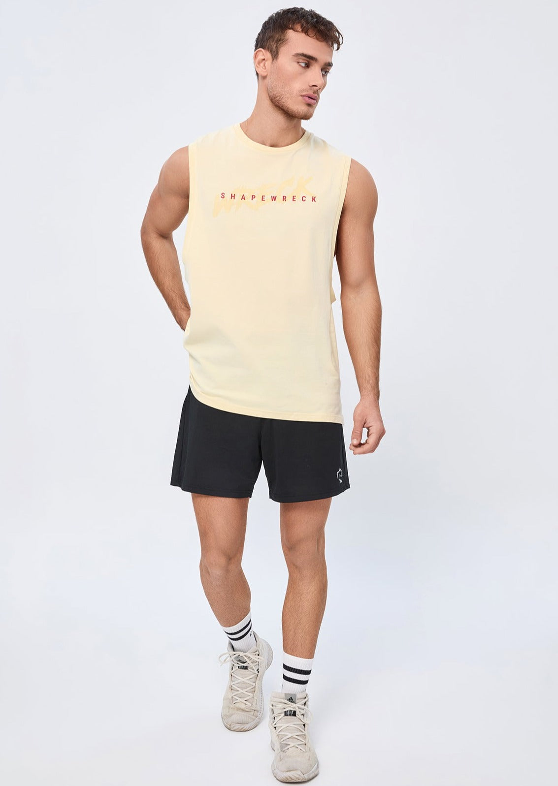 SLIM FIT Tank WRECK TANK - TRANSPARENT YELLOW