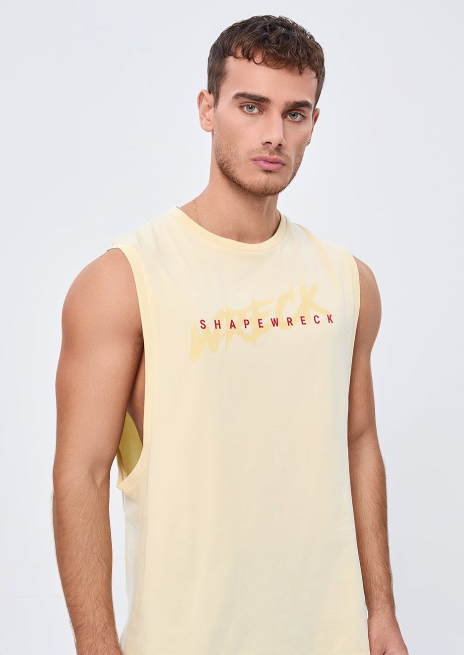 SLIM FIT Tank WRECK TANK - TRANSPARENT YELLOW