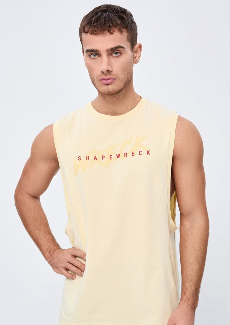 SLIM FIT Tank WRECK TANK - TRANSPARENT YELLOW