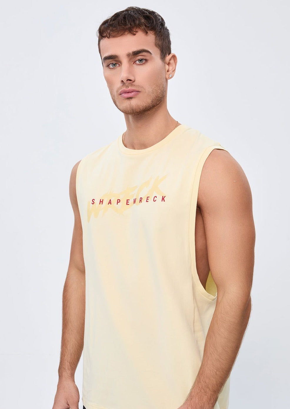 SLIM FIT Tank WRECK TANK - TRANSPARENT YELLOW